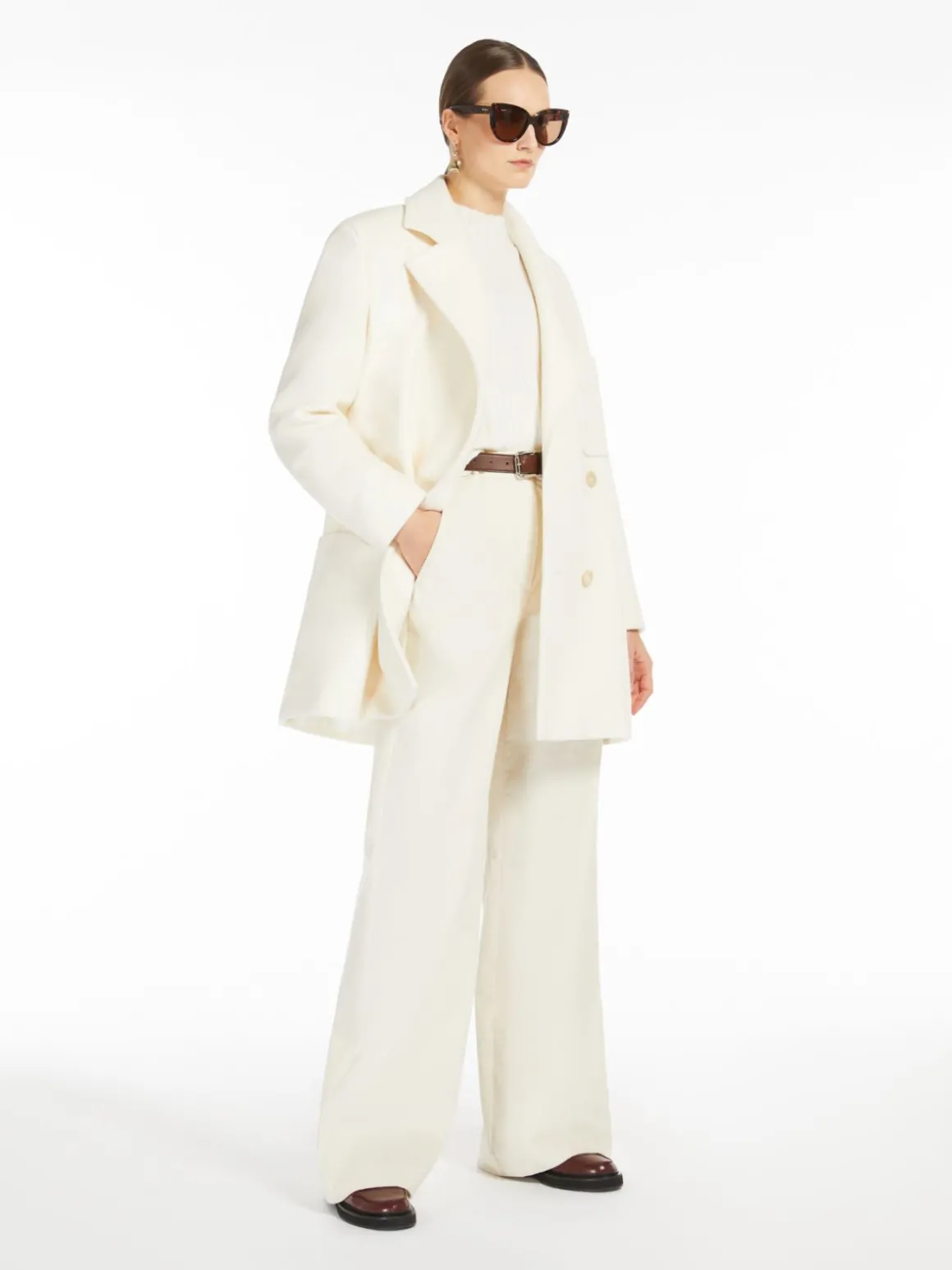 Cappotto in beaver di lana e cachemire