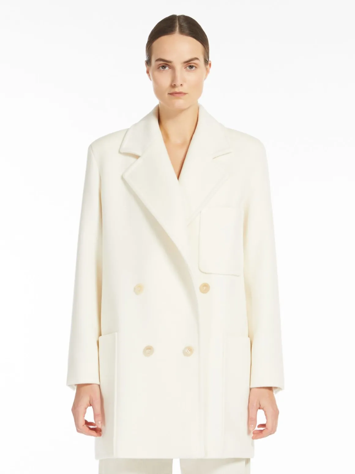 Cappotto in beaver di lana e cachemire