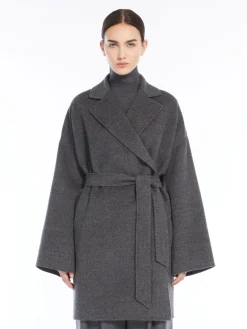 Cappotto over in lana di alpaca