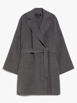 Cappotto over in lana di alpaca