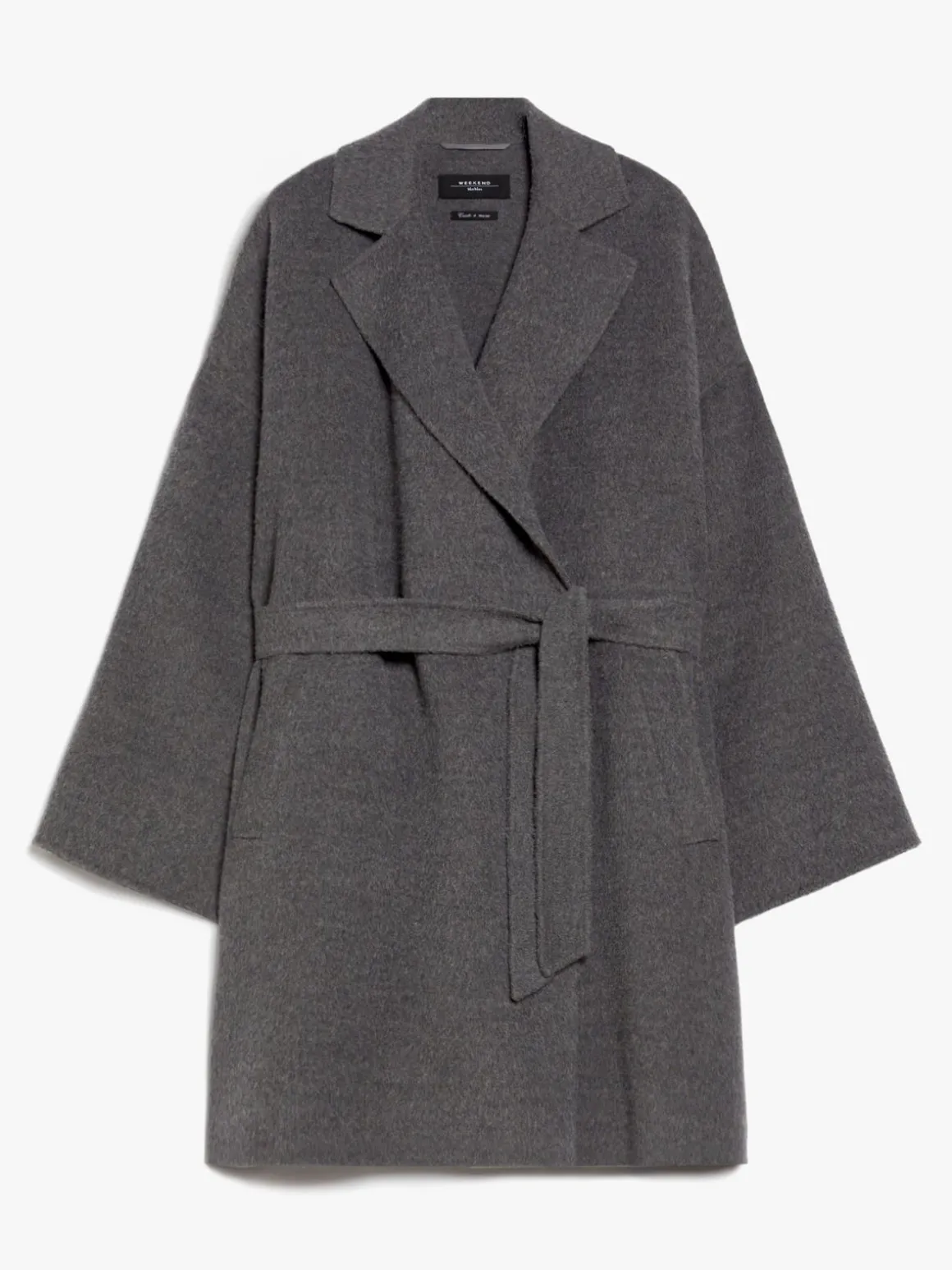 Cappotto over in lana di alpaca