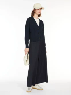 Cardigan a V in cotone