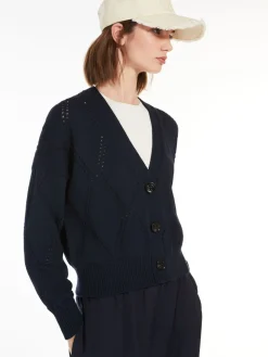 Cardigan a V in cotone