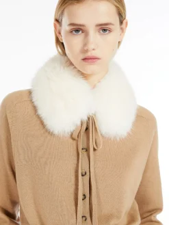 Cardigan con collo staccabile