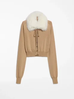 Cardigan con collo staccabile