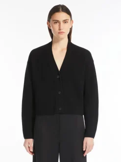 Cardigan crop in lana