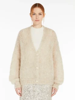 Cardigan in filato di mohair