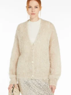 Cardigan in filato di mohair