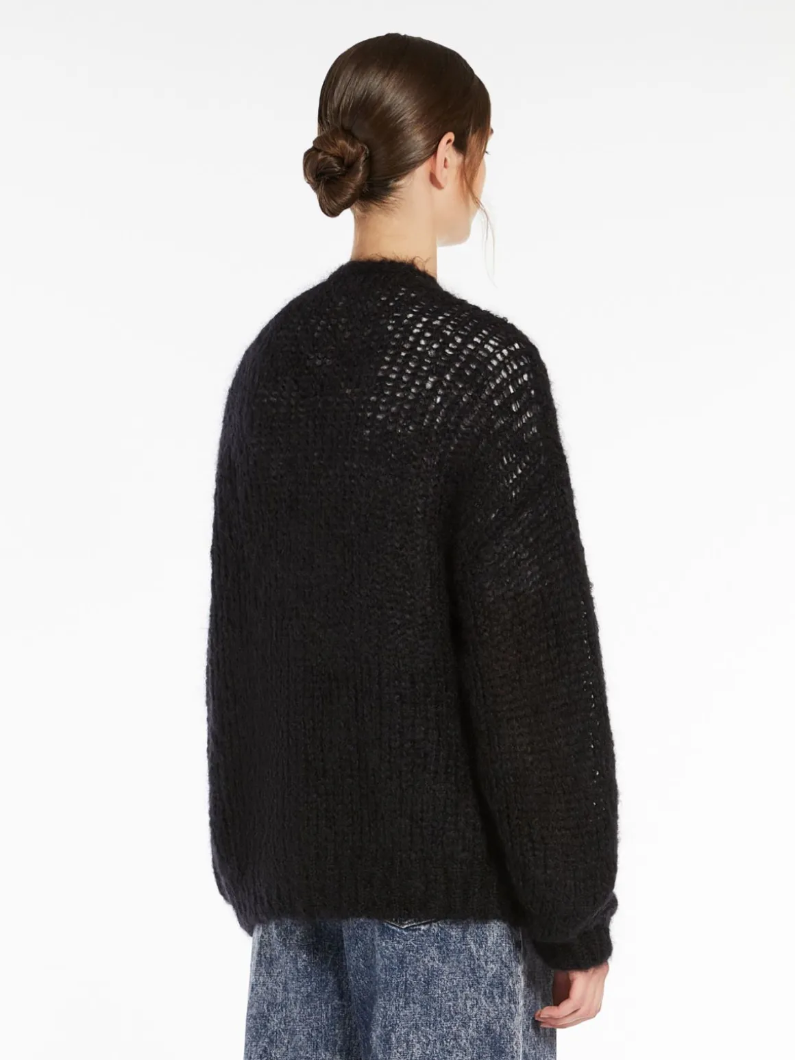 Cardigan in filato di mohair