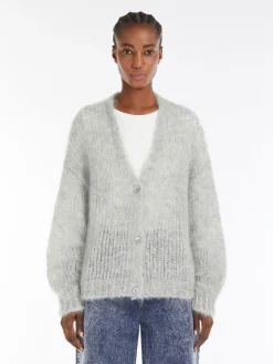 Cardigan in filato di mohair