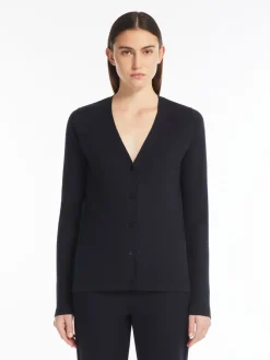 Cardigan in filato di seta e cotone