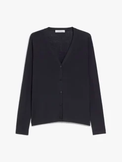 Cardigan in filato di seta e cotone