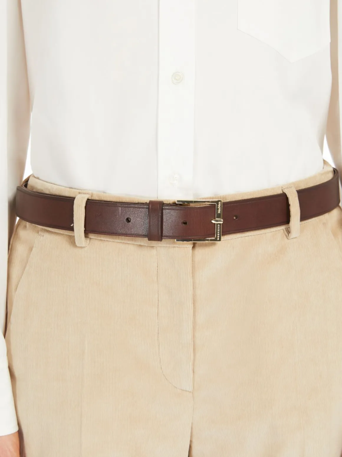 Cintura basic in cuoio