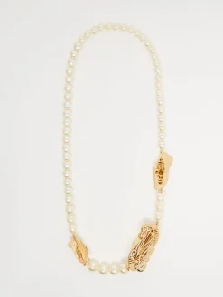 Collana cubista con perle