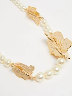 Collana cubista con perle