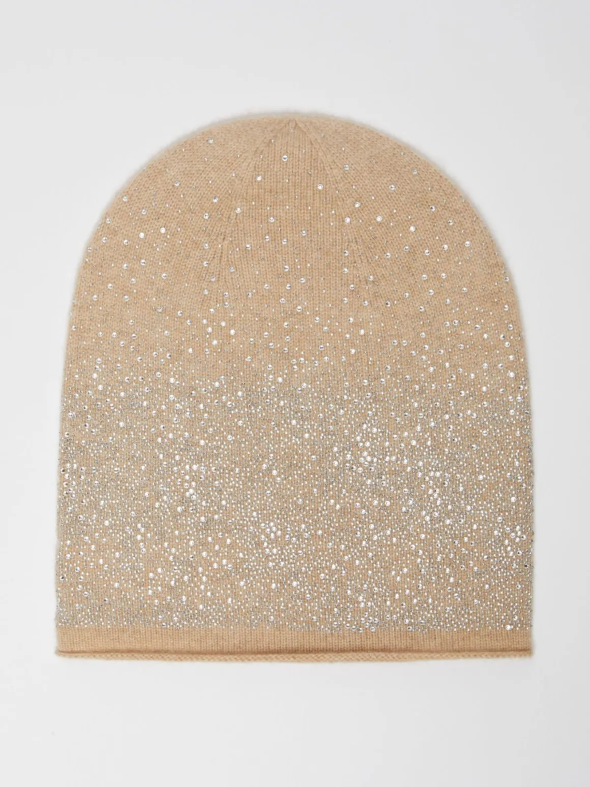Cuffia in cachemire con strass