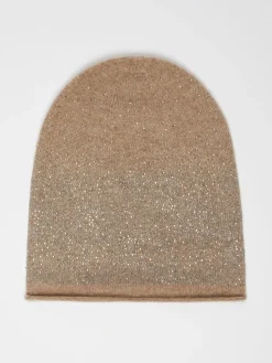 Cuffia in cachemire con strass