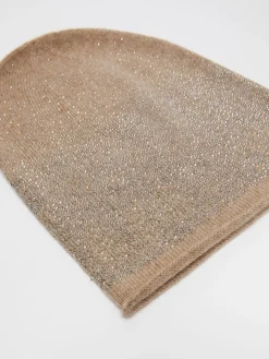 Cuffia in cachemire con strass