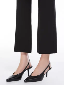 Décolleté slingback in pelle