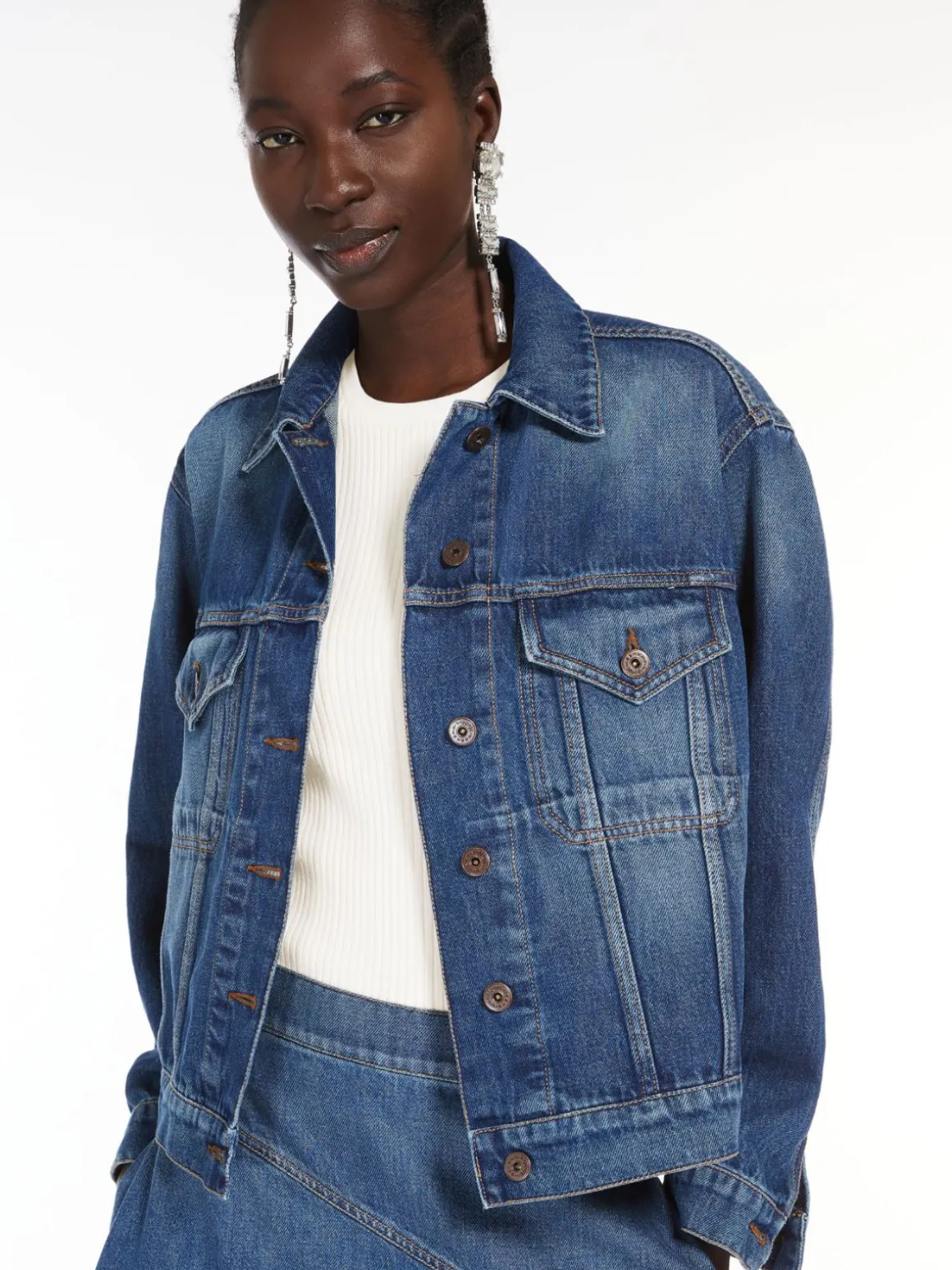 Giacca in denim di cotone