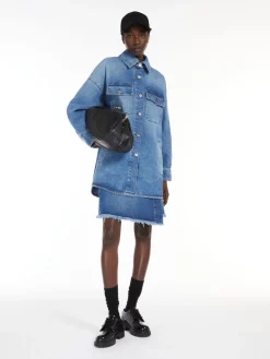 Giacca oversize in denim di cotone