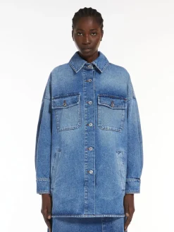 Giacca oversize in denim di cotone