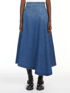 Gonna ampia in denim