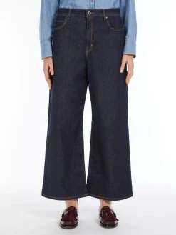 Jeans flare in denim di cotone