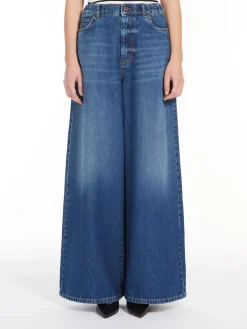 Jeans wide leg in denim