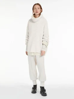 Maxi maglia in mista lana