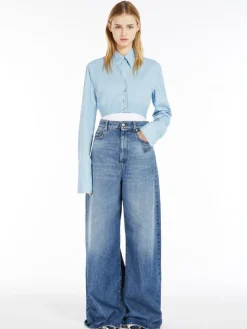 Pantalone 5 tasche over a vita bassa