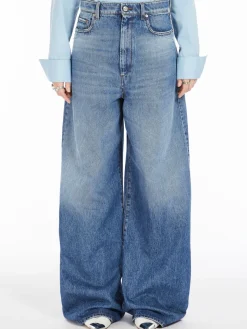 Pantalone 5 tasche over a vita bassa