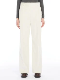 Pantalone wide leg in velluto