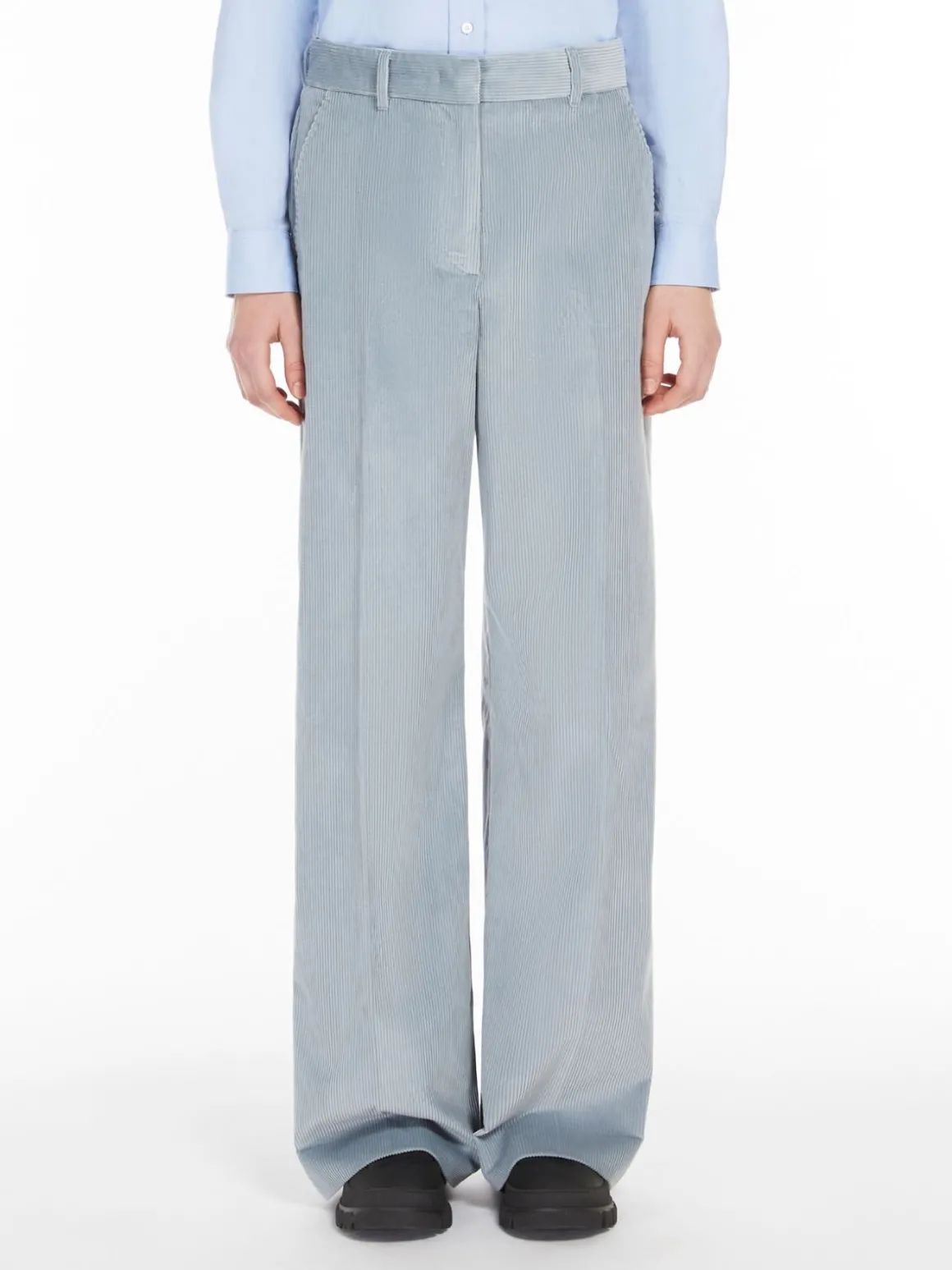 Pantalone wide leg in velluto