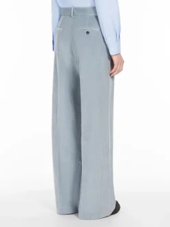 Pantalone wide leg in velluto
