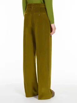 Pantalone wide leg in velluto