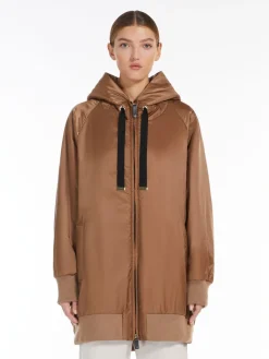 Parka con cappuccio in tela antigoccia