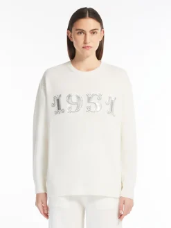 Pullover in lana, cachemire e paillette