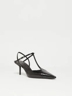 Slingback in pelle abrasivata
