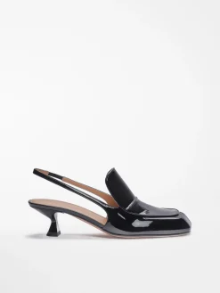 Slingback in vernice