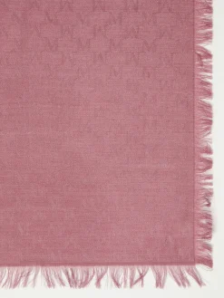Stola in lana e seta jacquard