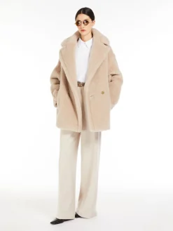 Teddy Bear Icon Coat corto in alpaca e lana
