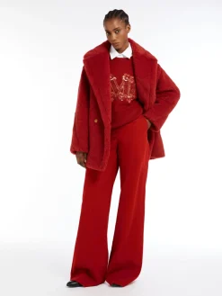 Teddy Bear Icon Coat corto in alpaca e lana