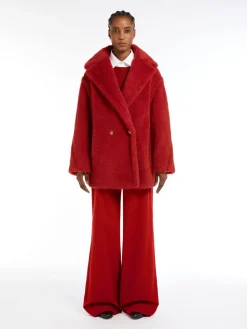 Teddy Bear Icon Coat corto in alpaca e lana