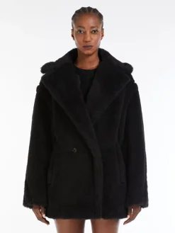 Teddy Bear Icon Coat corto in alpaca e lana
