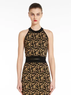 Top in filato jacquard