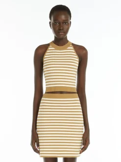 Top in filato jacquard