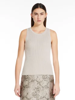 Top in maglia a costine