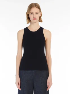 Top in maglia a costine