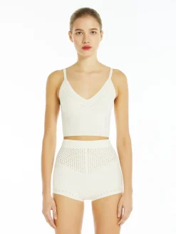 Top in maglia di viscosa